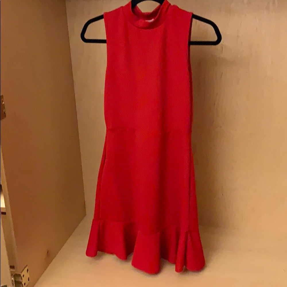 NWOT S red skater dress
